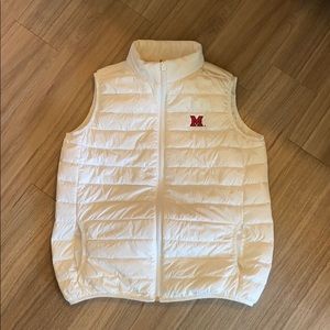 Miami University White Puffer Vest
